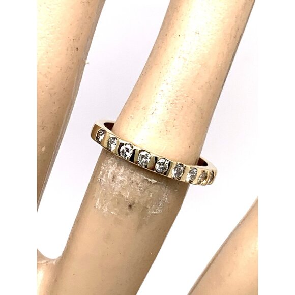 Women's Wedding Band Diamond 0.50ctw 14k Yellow Gold Stackable Ring Size 6.25 - Picture 7 of 12